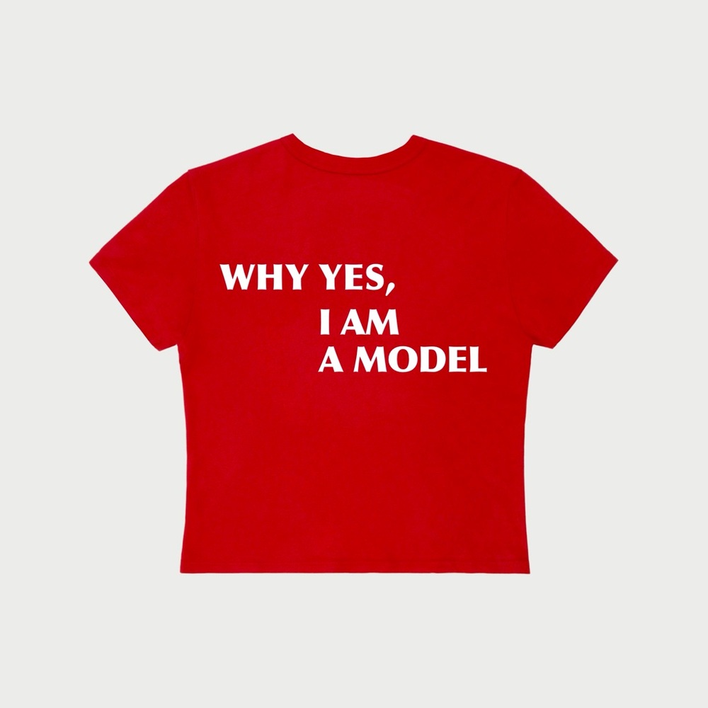 why yes i am a model statement t-shirt